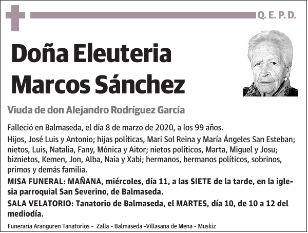 Eleuteria Marcos Sánchez