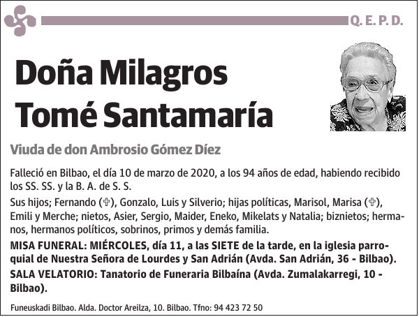 Milagros Tomé Santamaría