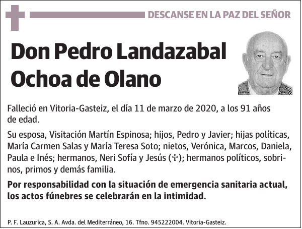 Pedro Landazabal Ochoa de Olano