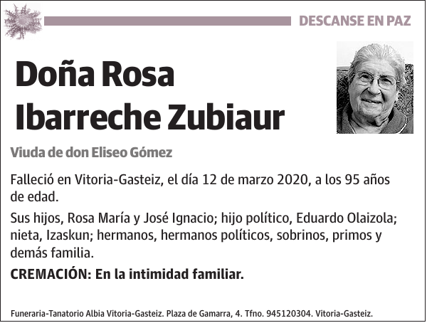 Rosa Ibarreche Zubiaur