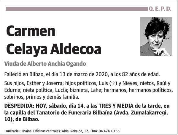 Carmen Celaya Aldecoa