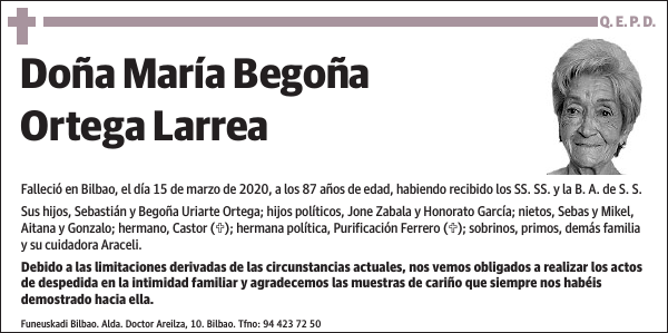 María Begoña Ortega Larrea