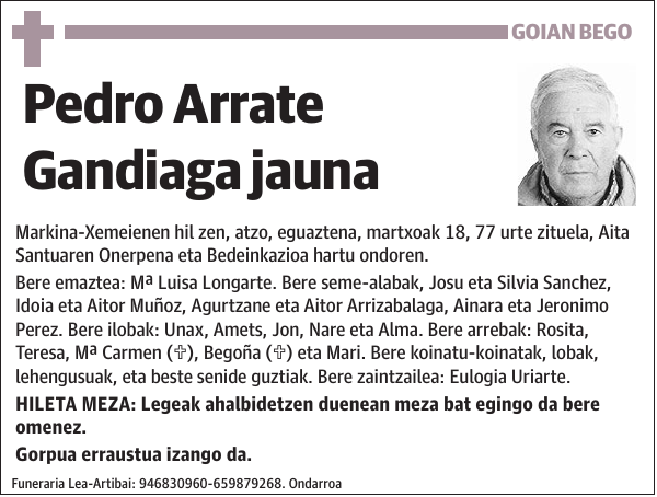 Pedro Arrate Gandiaga