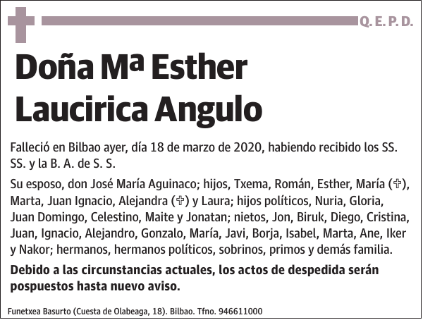 Mª Esther Laucirica Angulo