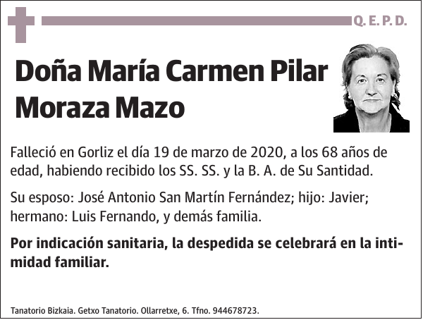 María Carmen Pilar Moraza Mazo