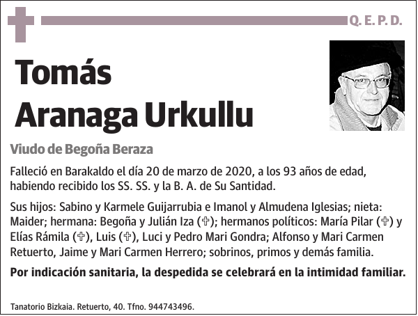 Tomás Aranaga Urkullu