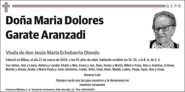 Maria Dolores Garate Aranzadi