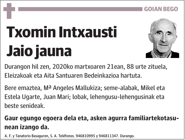 Txomin Intxausti Jaio