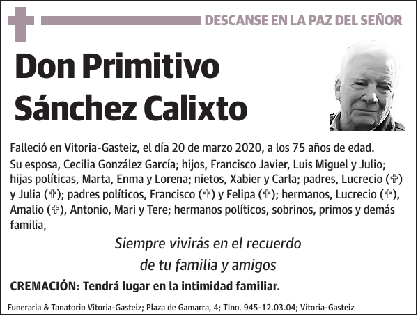 Primitivo Sánchez Calixto