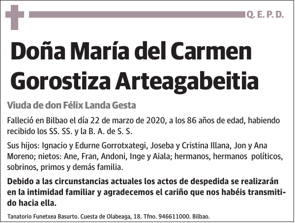 María del Carmen Gorostiza Arteagabeitia