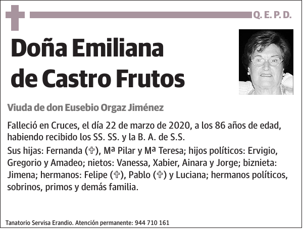 Emiliana de Castro Frutos