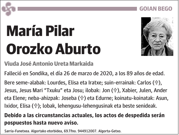 María Pilar Orozko Aburto