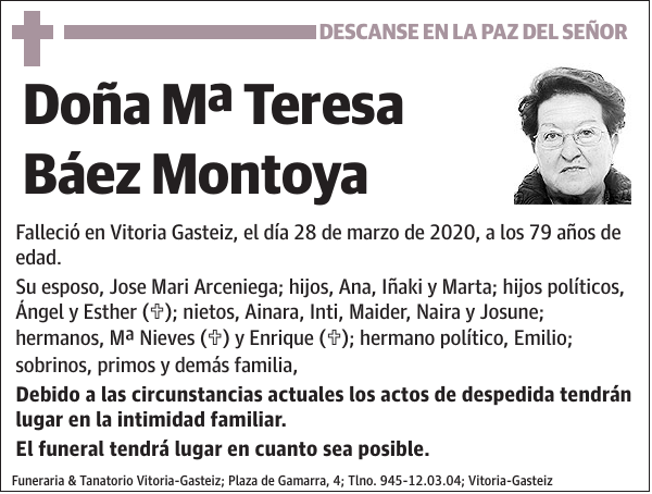 Mª Teresa Báez Montoya