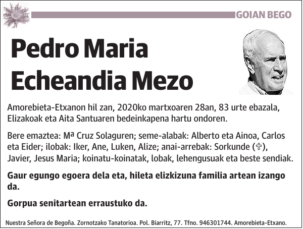 Pedro Maria Echeandia Mezo