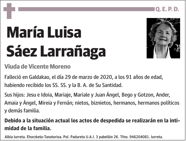 María Luisa Sáez Larrañaga