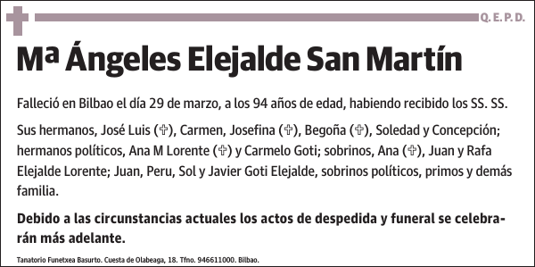 Mª Ángeles Elejalde San Martín