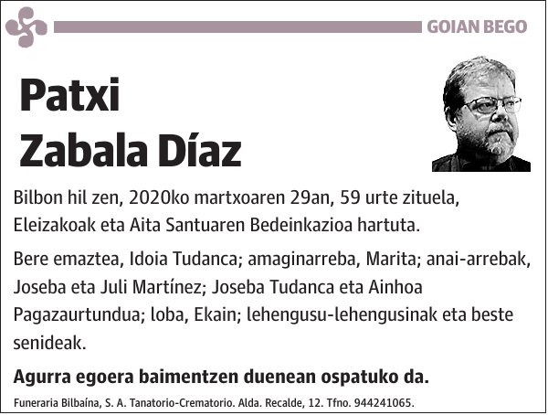 Patxi Zabala Díaz Bilbon