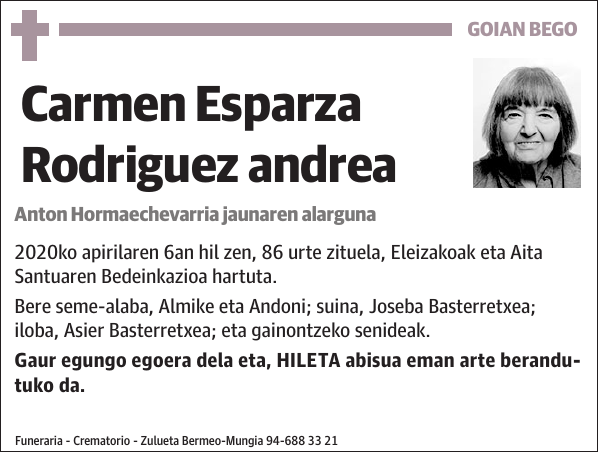 GOIAN BEGO Carmen Esparza Rodriguez