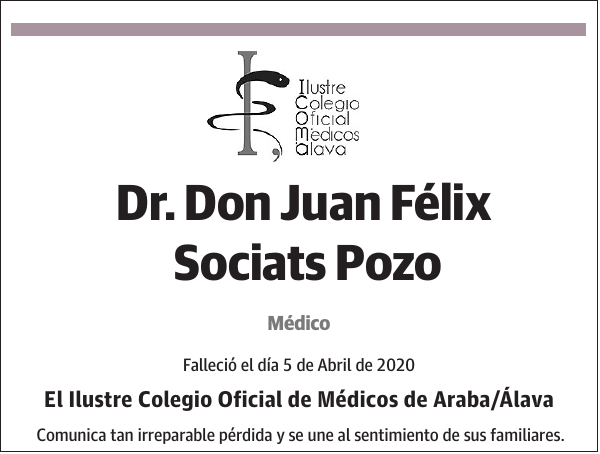 Dr. Juan Félix Sociats Pozo Médico