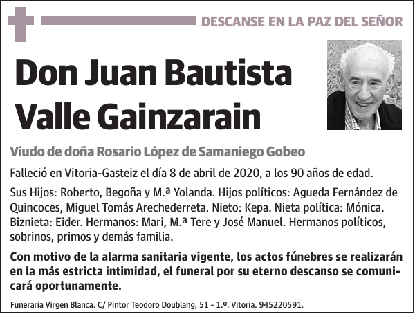 Juan Bautista Valle Gainzarain