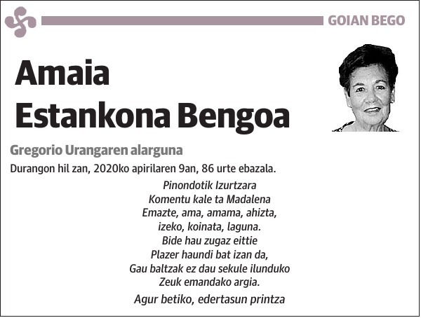 Amaia Estankona Bengoa Gregorio