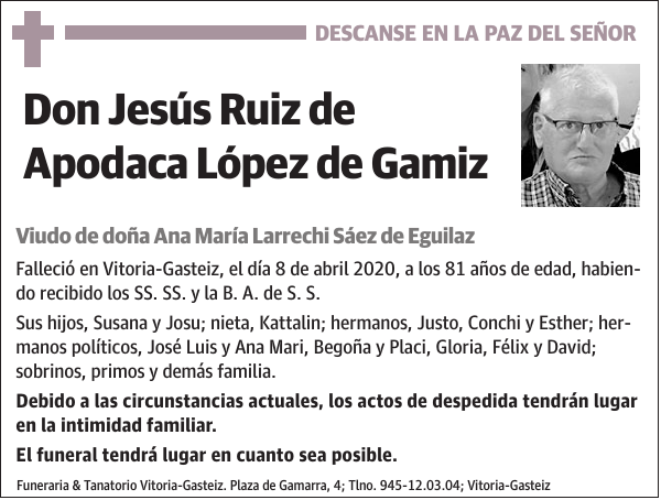 Jesús Ruiz de Apodaca López de Gamiz