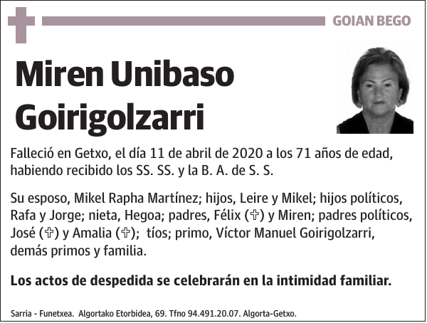 Miren Unibaso Goirigolzarri