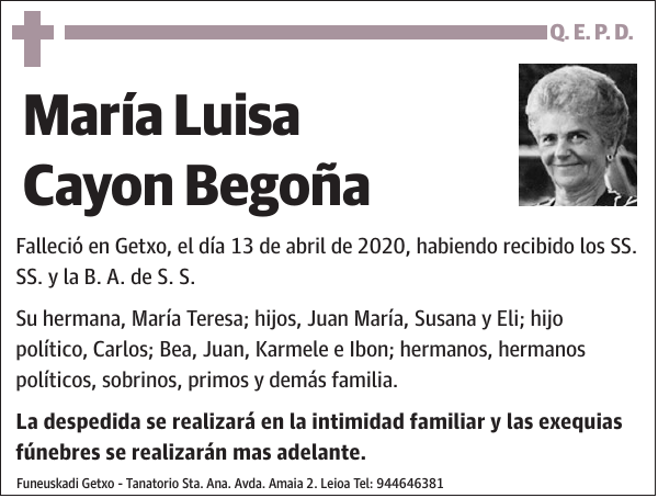 María Luisa Cayon Begoña