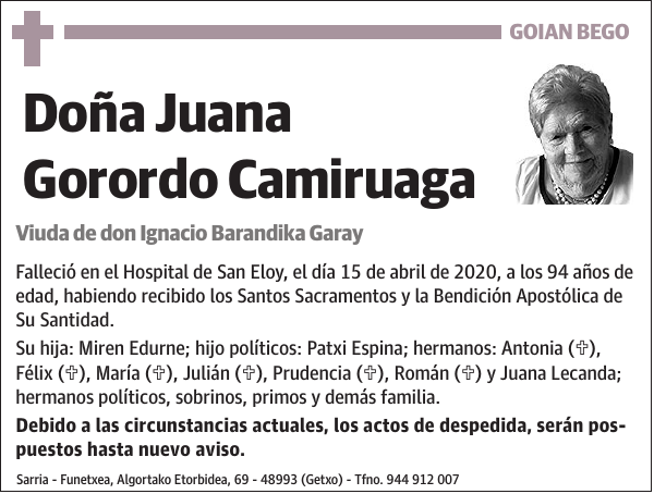 Juana Gorordo Camiruaga