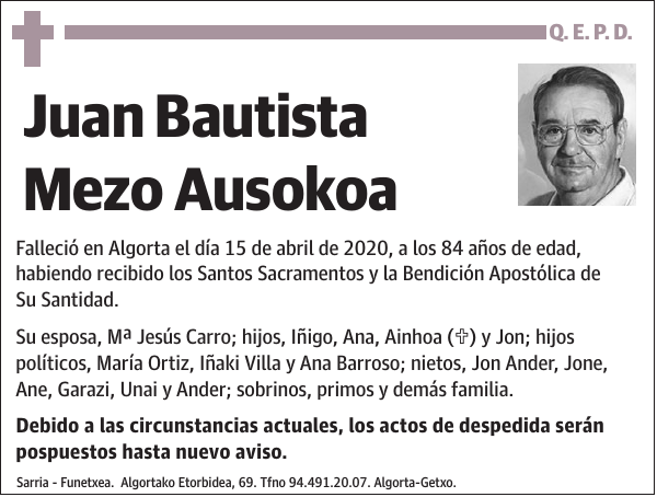 Juan Bautista Mezo Ausokoa