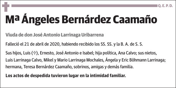 Mª Ángeles Bernárdez Caamaño