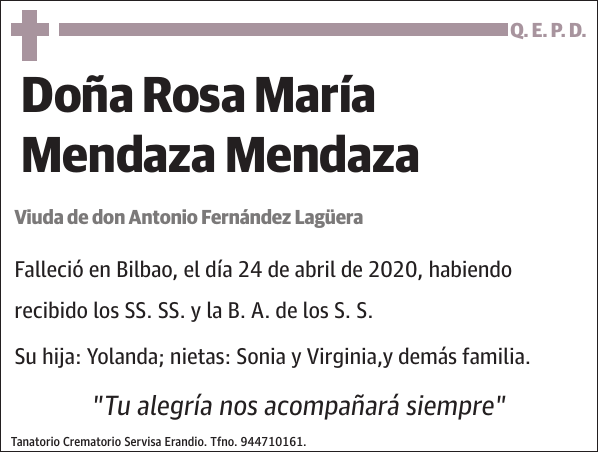 Rosa María Mendaza Mendaza