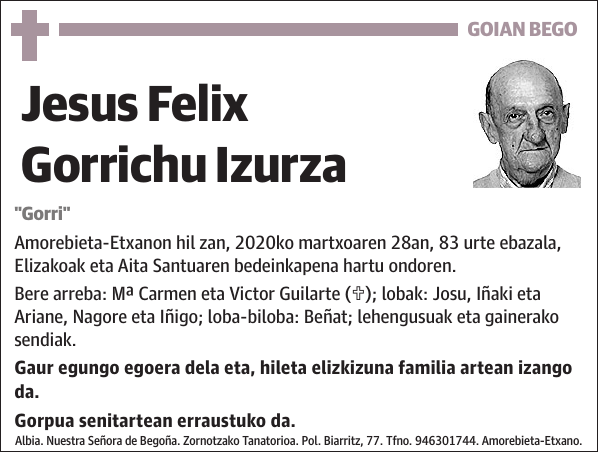 Jesus Felix Gorrichu Izurza 'Gorri'