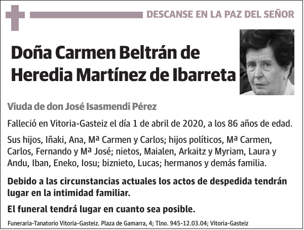 Carmen Beltrán de Heredia Martínez de Ibarreta