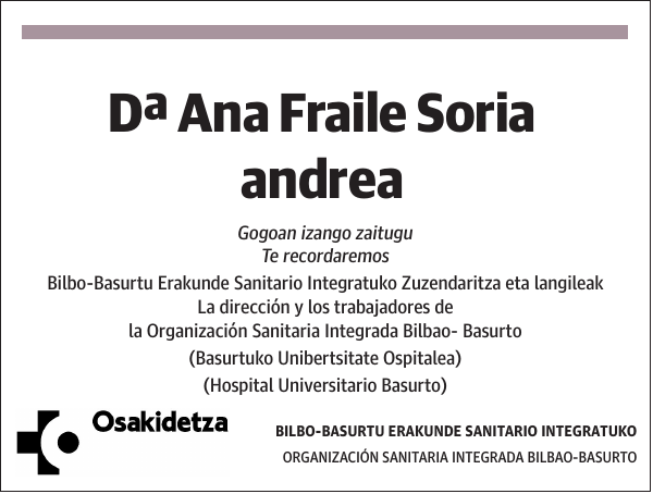 Dª Ana Fraile Soria