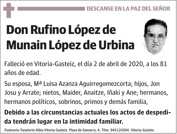 Rufino López de Munain López de Urbina