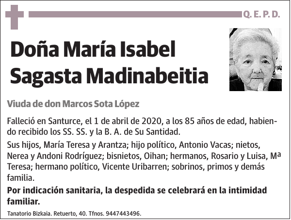 María Isabel Sagasta Madinabeitia