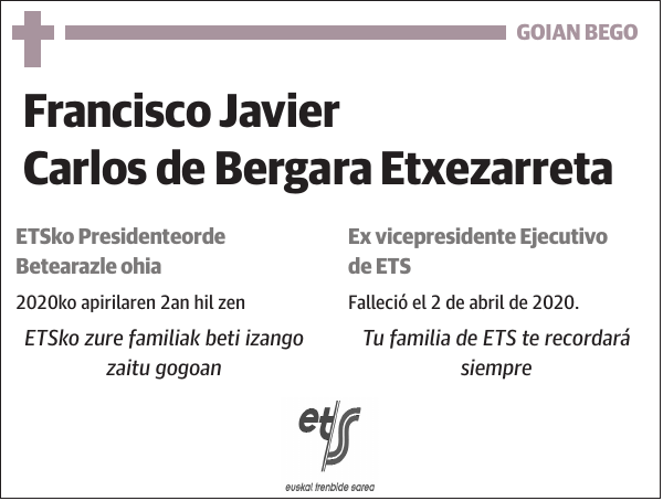 Francisco Javier Carlos de Bergara Etxezarreta