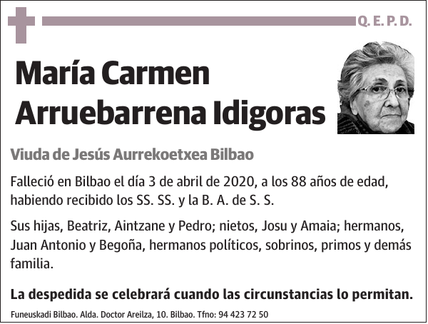 María Carmen Arruebarrena Idigoras