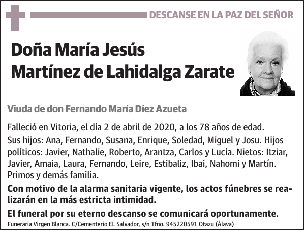 María Jesús Martínez de Lahidalga Zarate