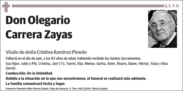 Olegario Carrera Zayas