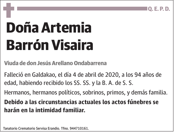 Artemia Barrón Visaira