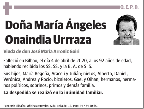 María Ángeles Onaindia Urrraza