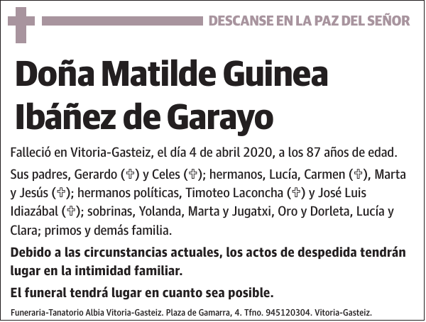 Matilde Guinea Ibáñez de Garayo