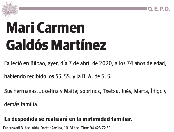 Mari Carmen Galdós Martínez