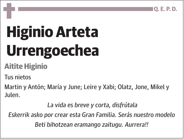 Higinio Arteta Urrengoechea