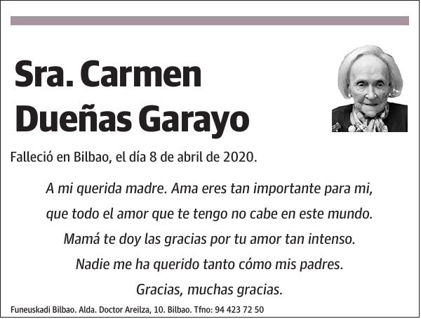 Sra. Carmen Dueñas Garayo