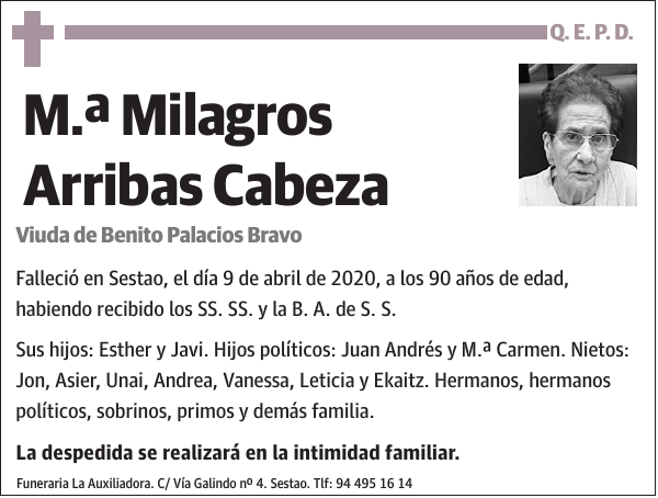 M.ª Milagros Arribas Cabeza