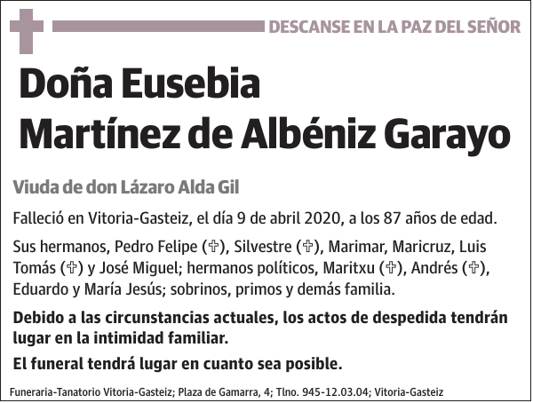 Eusebia Martínez de Albéniz Garayo