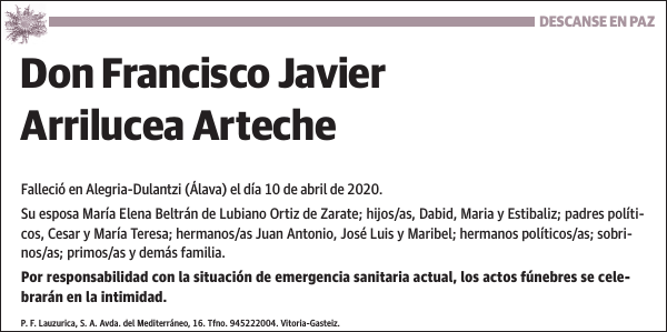 Francisco Javier Arrilucea Arteche